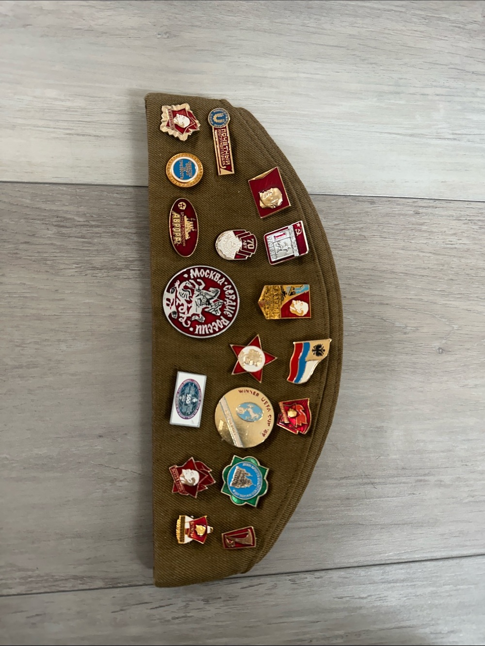 pilotka, a traditional Russian and Soviet military side cap, or "garrison cap"